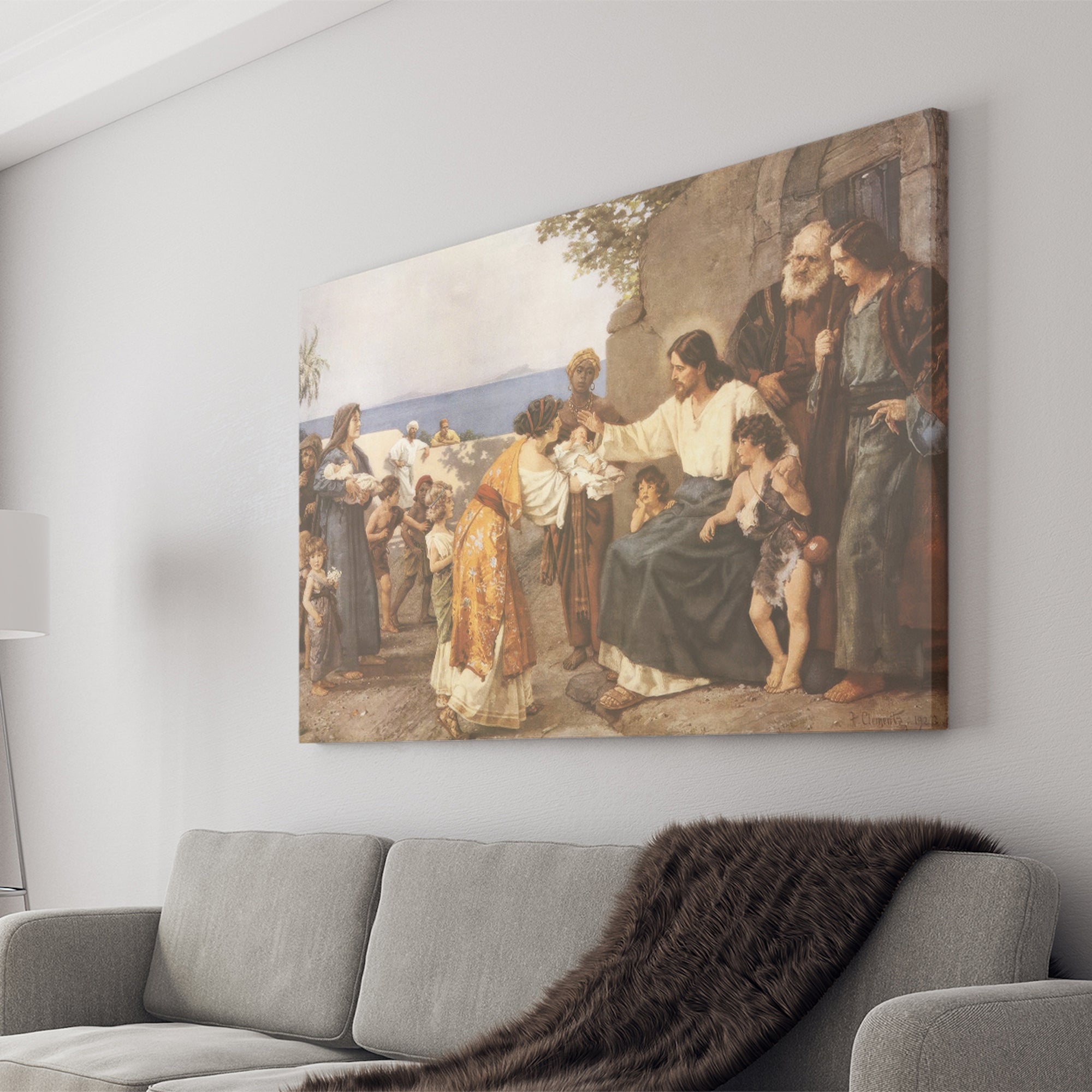 Christ Blessing The Children (1923) by Hermann Clementz