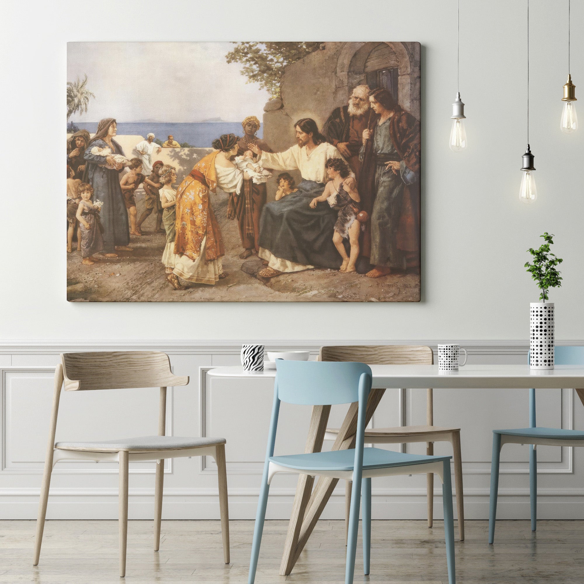 Christ Blessing The Children (1923) by Hermann Clementz