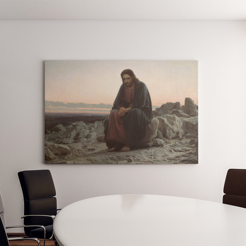 Christ in the Desert (1872) by Ivan Kramskoi