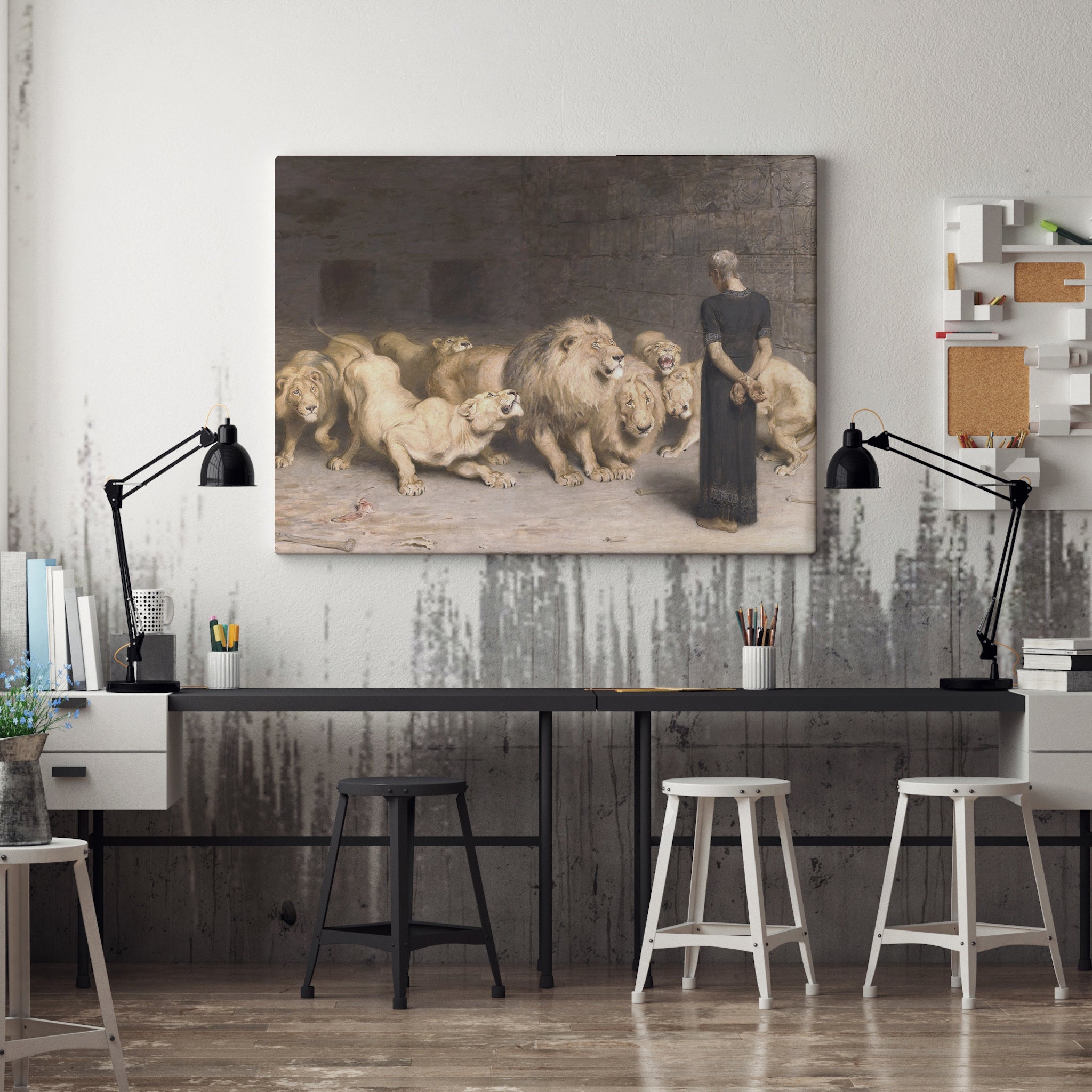 Daniel in the Lions' Den (1890) by Briton Rivière